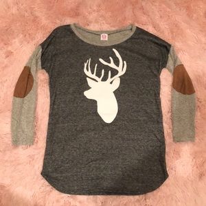 🌻 Wanna B Sweater Top with Deer Print